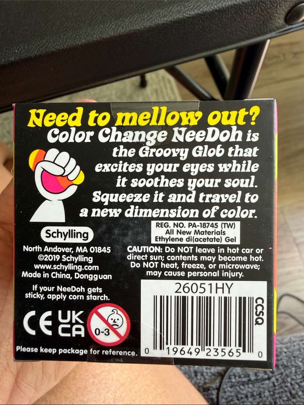 BNIB NeeDoh Color Changing, Yellow - Picture 3 of 3
